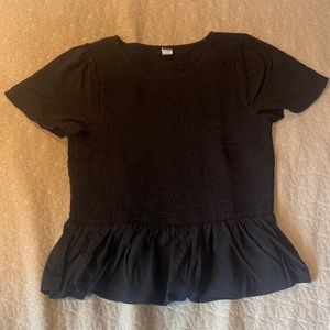 NWOT Old Navy Flutter Sleeve Smocked Peplum Blouse